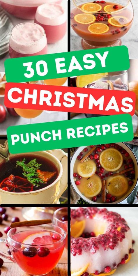 Christmas Drinks Punch, Super Bowl Punch Non Alcoholic, Christmas Refreshment Ideas, Easy Christmas Punch Recipes, Christmas Punch Ideas, Easy Punch Recipes Non Alcoholic, Red Punch Recipes, Adult Punch Recipes, Easy Holiday Punch