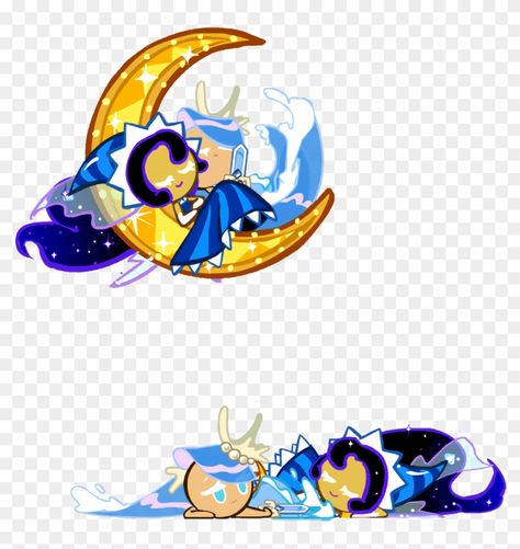 Moonlight Cookie Sea Fairy Cookie, Cookie Run Kingdom Sea Fairy X Moonlight, Sea Fairy And Moonlight Cookie, Moonlight Cookie X Sea Fairy, Sea Fairy And Moonlight, Seamoon Cookie Run, Sea Fairy Cookie X Moonlight Cookie, Night Owl Cookies, Sea Fairy Cookie