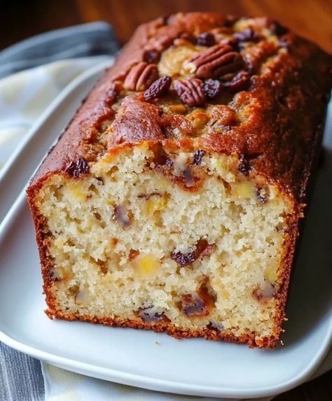 Hummingbird Bread Hummingbird Loaf, Hummingbird Bread Recipe, Bird Bread, Hummingbird Bread, Banana Nut Cake, Sunday Meals, Berry Cobbler Recipes, Cobbler Recipes Easy, Pineapple Bread