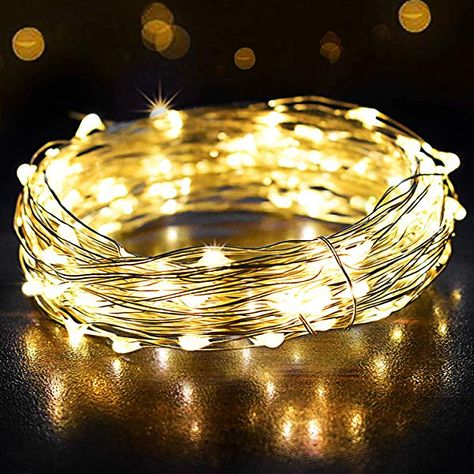 [2 Pack] Fairy String Lights, 120LED 12M/40Ft 8 Modes USB Plug in Powered Lights Waterproof Outdoor/Indoor Copper String Lights with Remote Timer for Bedroom, Party, Wedding, Christmas (Warm White): Amazon.co.uk: Lighting Copper Wire Fairy Lights, Led Fairy String Lights, Firefly Lights, Battery String Lights, Light Chain, Vinyl Wall Art Decals, Led Fairy Lights, Garden Bedroom, Wire Lights