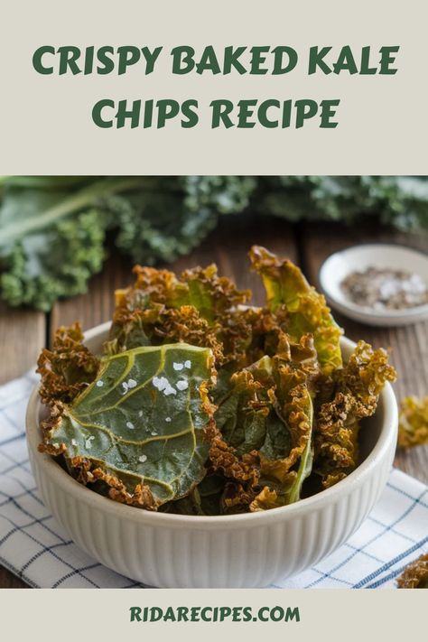 Crispy Baked Kale Chips🥬🍴

Satisfy your snack cravings with these crispy, guilt-free kale chips! Easy to make and loaded with nutrients, they’re a healthy alternative to traditional chips. Customize the seasoning to your liking, from classic sea salt to savory spices, and enjoy a crunchy treat that’s perfect for any time of day.

✨ Low-calorie and nutrient-packed  
🌱 Full of vitamins and fiber  
🥄 Quick to make in just 25 minutes  

Perfect for a healthier snack option that’s crispy, flavorf Healthy Kale Chips, Kale Chips Recipe Baked, Kale Chip, Baked Kale Chips, Kale Chips Recipe, Kale Chips Baked, Kale Chip Recipes, Baked Kale, Guilt Free Snacks