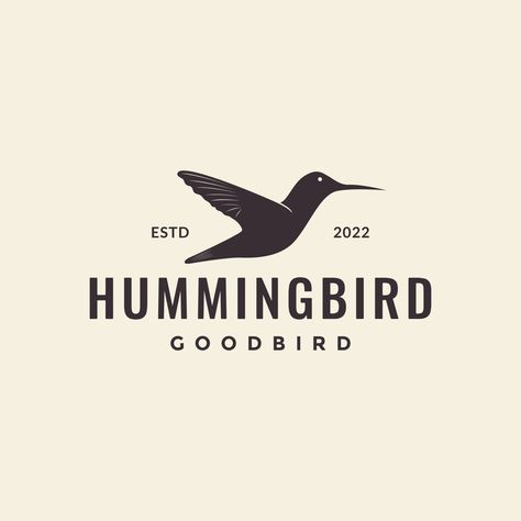 isolated simple hipster flying hummingbird logo design vector graphic symbol icon illustration creative idea Hummingbird Logo, Flying Hummingbird, Hummingbird Illustration, Illustration Creative, Wedding People, Creative Idea, Heart Tree, Logo Banners, Cityscape Photos