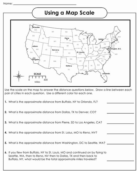 Using A Map Scale Worksheet New Using A Map Scale Worksheets Geography Symmetry Math, Social Studies Maps, Teaching Maps, Map Skills Worksheets, 6th Grade Worksheets, Third Grade Social Studies, 5th Grade Worksheets, 3rd Grade Social Studies, Cambridge Igcse