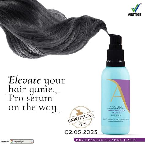 Hello 😊 Revitalize your hair with Assure Damage Protection Leave On Hair Serum. The perfect solution to protect and strengthen your hair against future damage. #vestproduct #vestigeproducts #hairfall #hairloss #haircare #professionalhaircare #serum #damageprotection #unbottlingsoon Hair Serum Creative Ads, Skin Quotes, Beauty Skin Quotes, Creative Advertising Photography, Perfume Photography, Hair Care Products Professional, Frizz Control, Skin Care Solutions, Hair Fall