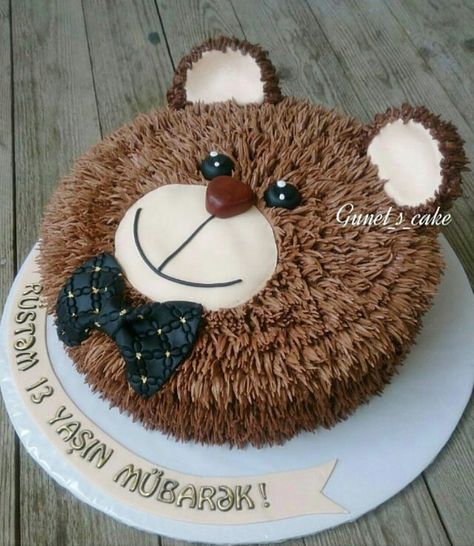 Teddy Bear Cake Designs, Teddy Bear Cake Ideas, Bear Cake Ideas, Birthday Cake Bear, Bear Birthday Cake, Teddy Bear Birthday Cake, Teddy Cake, Teddy Cakes, Teddy Bear Cake