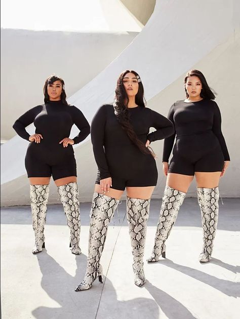 Where to Buy Plus Size Snakeskin Boots - Wide Width (FAUX Snakeskin!) Thigh High Plus Size Snakeskin Boots – Fashion to FigureFaux snakeskin boots already make a statement, and these wide width boots ADD to that by going up above one’s knees! I love the laced up back and this has a 3 inch heel. Funniest Comments, Snakeskin Boots Outfit, Nadia Aboulhosn, Plus Size Workwear, High Boots Outfit, Plus Size Fashion Tips, Plus Size Fall Fashion, Snakeskin Boots, Plus Size Brands