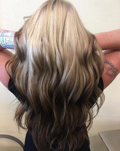 Fresh Blonde to Brown #ombrehairstyles2019 Blonde Into Brown Ombre, Inverted Ombre Hair, Blond To Brown Balayage, Blonde And Brown Ombre Hair, Dark Brown Hair Underneath Blonde On Top, Blond To Brown Ombre, Brown Hair With Blonde On Top, Hair Blonde On Top Dark Underneath, Blonde Highlights On Top Dark Underneath