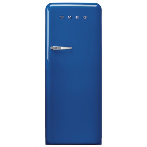 Smeg FAB28RBE3 60cm Retro Refrigerator Right Hand Hinge – DARK BLUE Blue Smeg Fridge Kitchen, Smeg Appliances In Kitchen Blue, Red Smeg Fridge Kitchen, Red Smeg Fridge, Smeg Fridge Blue, Colorful Fridge, Blue Fridge, Blue Refrigerator, Smeg Fridge