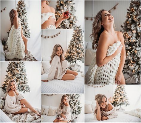 I’m dreaming of a white Christmas. The perfect gift for christmas 🎄 Boudiour Poses, Inspiration Photoshoot, Bouidor Photography, Holiday Photoshoot, Shotting Photo, Photoshoot Idea, Photography Posing Guide, Cute Lingerie, Christmas Photography