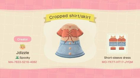 Animal Crossing Qr Codes Clothes Summer, Animal Crossing Summer Clothes Codes, Cute Animal Crossing Clothes Code, Animal Crossing Shirts Codes, Outfit Codes Animal Crossing, Summer Outfits Animal Crossing, Animal Crossing Outfits Summer, Animal Crossing Summer Outfit, Animal Crossing Design Codes Clothes Summer