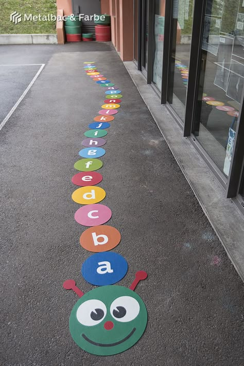 PLAYFORM - Playground marking games for kids, Company logos and Street decorations Playground Painting, Playground Games, Kindergarten Design, Educational Games For Kids, Toddler Learning Activities, Preschool Learning Activities, Preschool Classroom, Kids Playground, Preschool Learning