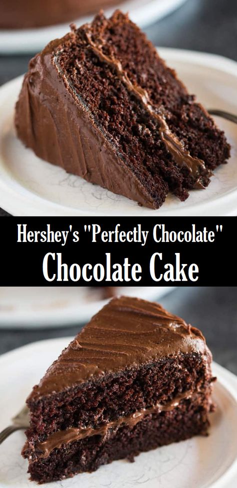 Chocolate Cake Hersheys, Hershey Chocolate Cake Recipe, Hershey Cocoa Cake Recipe, Hersheys Perfectly Chocolate Cake Recipe, Hershey Chocolate Cake, Hersheys Chocolate Cake, Homemade Cake Recipes Chocolate, Hersheys Chocolate Cake Recipe, Hershey Chocolate Cakes