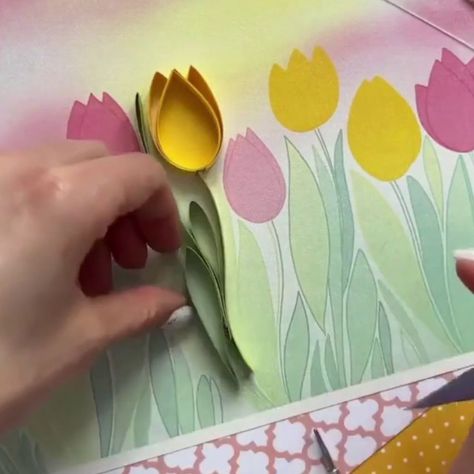 Paper Art paper flowers!! 🌷 | flower, paper, Tulip | one bouquet of paper tulips please, Quilling Paper Art!! 🌷 → https://yt.be/f1Zi1 | By YouTube | Facebook Paper Tulips, Tulip Artwork, Quilling Videos, Quilling Paper Art, Paper Quilt, Tulip Painting, Paper Wall Hanging, Flower Paper, Quilling Paper