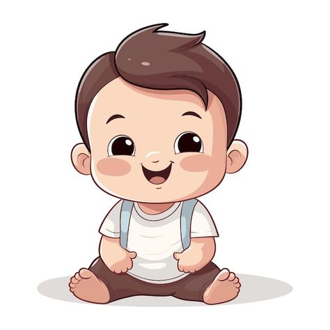 Baby Cartoon Images, Baby Illustration Art, Baby Cartoons, Baby Boy Cartoon, Winnie The Pooh Drawing, Baby Vector, Baby Image