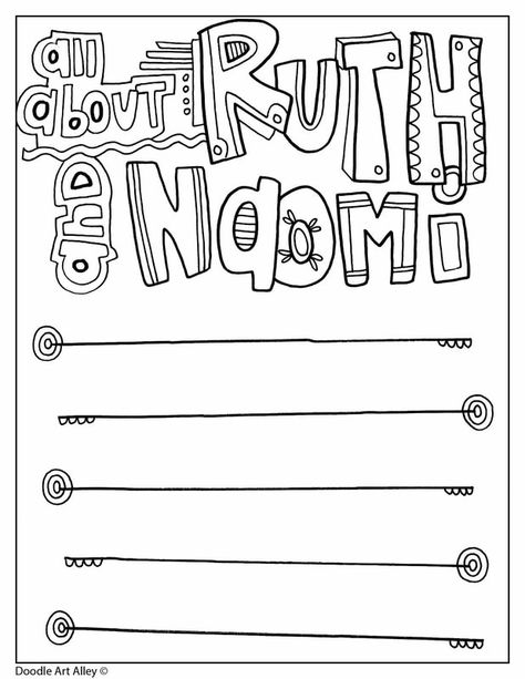 Ruth Coloring Page, Naomi Bible, The Story Of Ruth, Ruth And Naomi, Book Of Ruth, Children Ministry, Story Activities, Coloring Page Ideas, Bible Story