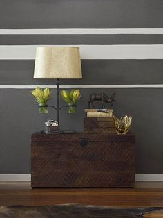 Horizontal Stripes on Walls, 15 Modern Interior Decorating and Painting Ideas Horizontal Stripes On Wall, Stripes On Walls, Popular Interior Paint Colors, Stripe Wall, Striped Walls, Modern Interior Decor, Wall Paint Designs, Horizontal Stripes, Room Paint