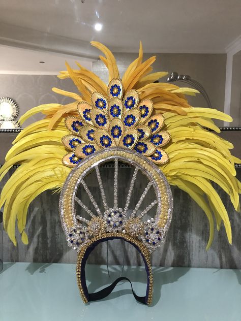 Junkanoo Headpiece, Brazil Carnival Headpiece, Carnival Outfit Carribean, Carnival Headdress, Samba Dress, Carnival Fashion, Jellyfish Light, Diy Wings, Brazil Carnival