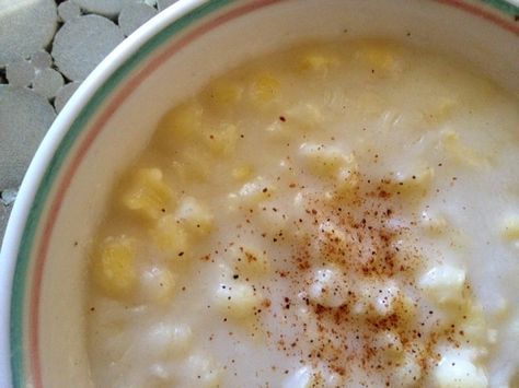 Remember those morning breakfasts with Hominy Corn Porridge. Check out the recipe. Corn Porridge Recipe, Jamaican Porridge, Jamaican Cornmeal Porridge, Corn Meal Porridge, Jamaican Cornmeal Porridge Recipe, Cornmeal Porridge Recipes, Corn Porridge, Hominy Recipes, Popcorn Seasoning Recipes