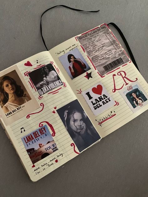 Lana Del Rey Scrapbook, Lana Del Rey Crafts, Lana Del Rey Promposal, Lana Del Rey Gift Ideas, Lana Del Rey Journal, Burn Book Ideas Pages Inside, Lana Del Rey Journal Aesthetic, Lana Del Rey Journal Page, Lana Del Rey Ultraviolence