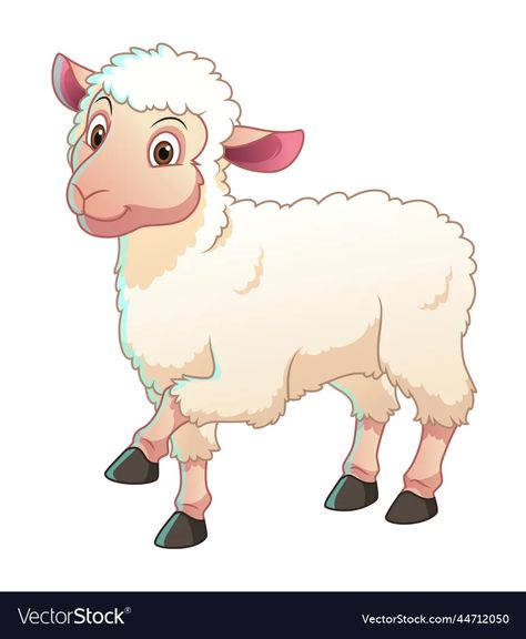 Sheep Vector, Sheep Cartoon, Cartoon Sheep, Pencil Drawing Images, Animal Vector, Creative Scrapbook, Animal Book, Pictures To Draw, Animal Illustration