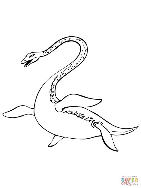 Loch Ness Monster Coloring Page Printable Sea Monsters Drawing, Lake Monster, Sea Creatures Drawing, Monster Pictures, Lake Monsters, Monster Coloring Pages, Monster Drawing, Pumpkin Coloring Pages, Dinosaur Crafts