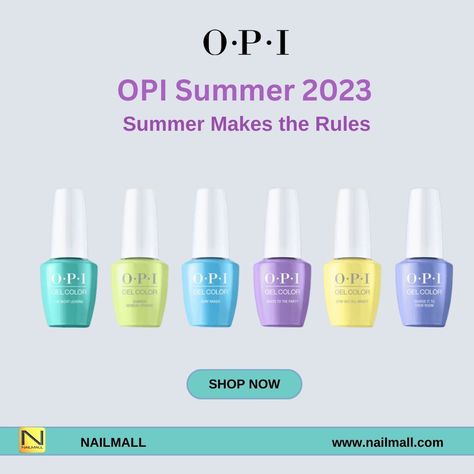 Dive into summer vibes with OPI's "Summer Makes the Rules" Collection! ☀️ Get your nails yacht-ready with shades like "TM Yacht Leaving" and "Surf Naked". Don't miss out on "Summer Monday-Fridays", "Skate to the Party", "Stay Out All Bright", and "Charge It to Their Room". Shop now at NailMall and make a splash with your manicure! 💅 #NailMall #OPI #SummerMakesTheRules #SummerNails #GelColor #NailPolish #Manicure #NailArt #Beauty #NailGoals #NailAddict #NailLove #NailFashion #NailObsessed #... Gel Color, Monday Friday, The Rules, Fashion Nails, Summer Nails, Summer Vibes, You Nailed It, Diving, Surfing