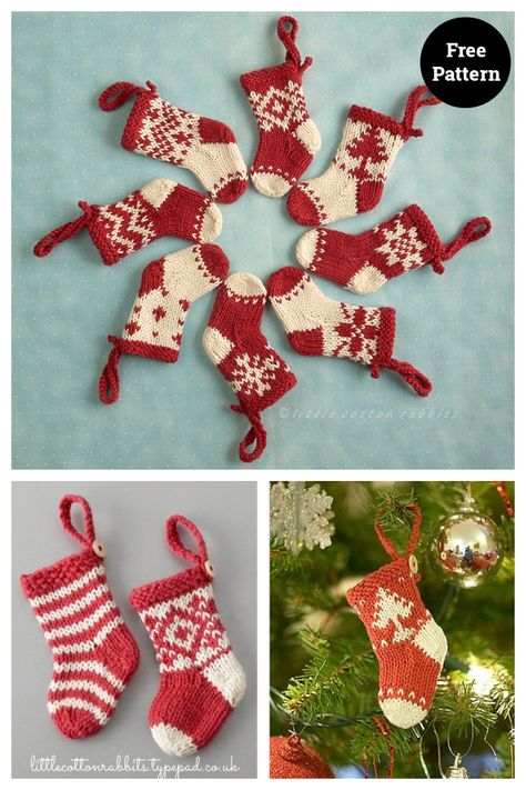 Knitted Christmas Stocking Patterns Free, Christmas Stocking Pattern Free, Knitted Christmas Stocking Patterns, Stocking Pattern Free, Knitted Christmas Decorations, Bunting Pattern, Christmas Stocking Decorations, Elf Stocking, Yarn Scraps