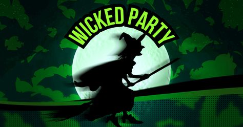 Wicked themed party ideas for your Wicked The Musical watch party, the Wizard of Oz birthday party ideas, ideas for witch parties, Emerald City party ideas, Witch and Warlock theme party, or a Broadway theme party! Channel your best Elphaba and Glinda for this fun party theme for all ages! Wicked Themed Movie Night, Wicked Craft Ideas, Emerald City Party Decorations, Wicked Birthday Party Activities, Wicked Birthday Party Games, Wicked Emerald City, Wicked Themed Party Decorations, Wicked Party Ideas, Wicked Party Theme