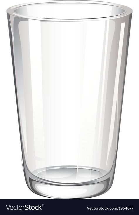 A drinking glass Royalty Free Vector Image - VectorStock Drinking Glass Drawing, Glass Cup Reference, Glass Illustration, Glass Clipart, Drawing Glass Of Water, Juice Glass Drawing, Glass Png, Drink Clip Art, Oral Motor Activities