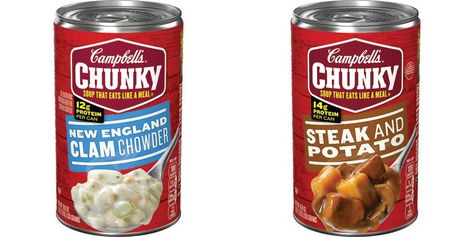 These Campbell's Chunky Soup Recipe Hacks Are All You Need For Your Super Bowl Party Campbells Chunky Soup Recipes, Super Bowl Soup, Chunky Soup, Football Party Foods, Soup Ideas, Recipe Hacks, Television Set, Super Bowl Party, Clam Chowder