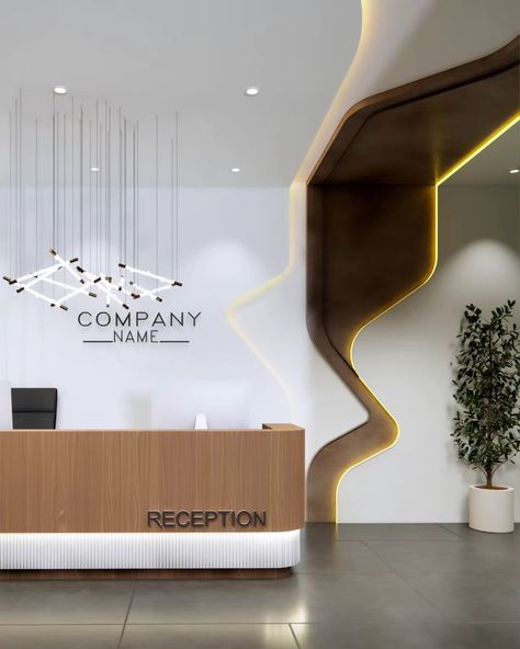 Office reception design #office #interiordesign #luxury #officeinterior #corporate [Office design, Office interior , interior ideas , reception design]