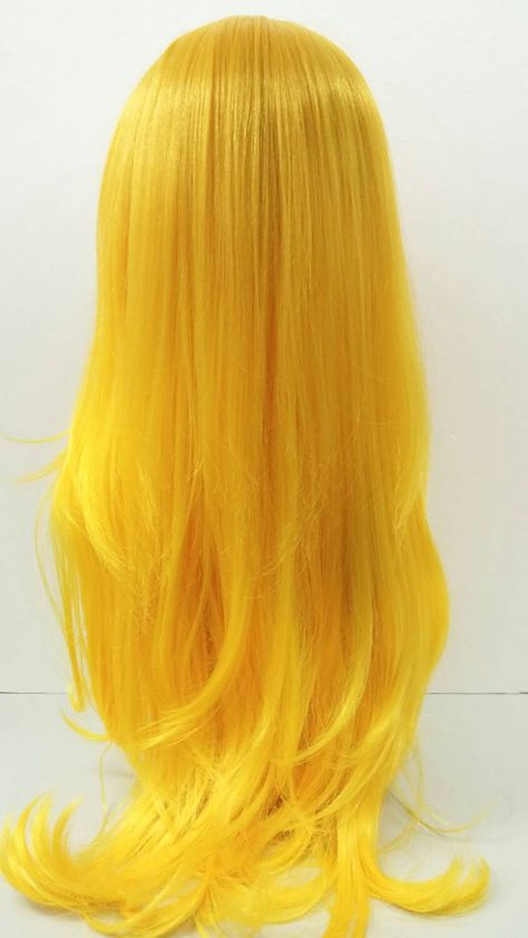 Yellow Hair Color, Yellow Clothes, Dye Ideas, Hair Png, Hair Flip, Colorful Hair, Yellow Hair, Colored Hair, Hair Inspiration Color