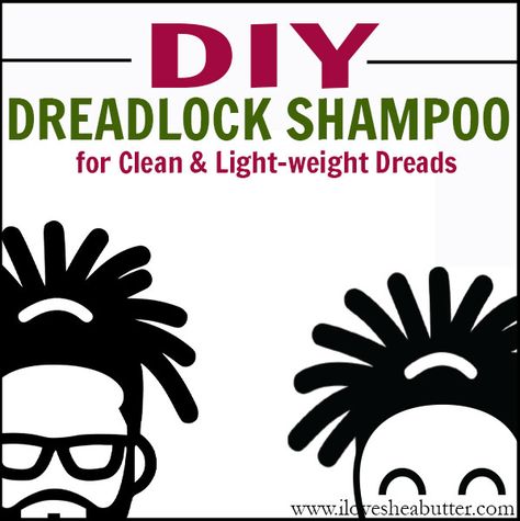 Make a DIY dreadlock shampoo for clean and light weight dreads! Loc Shampoo Diy, Diy Loc Butter, How To Wash Dreadlocks, Shampoo For Locs, Loc Shampoo, Diy Dreadlocks, Dread Shampoo, Dreadlock Care, Dread Care