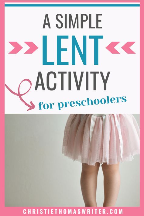 A Lent activity for toddlers, preschoolers, and kindergarten-age kids | Teach kids about Lent | Ideas about Lent for kids | How to talk to your kids about Lent #lent #christianparenting Lent For Kids, Lent Kids, Biblical Thoughts, What Is Lent, Lent Ideas, Lenten Activities, Toddler Sunday School, Catholic Lent, Biblical Parenting