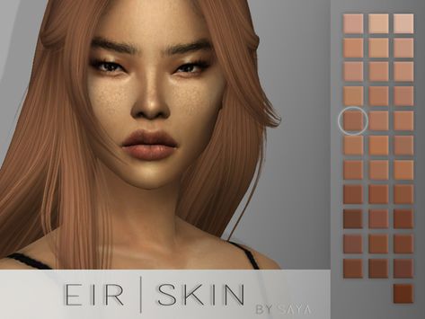 This is really pretty skin by Sayasims! A very unique skin compared to others I have seen.. Sims 4 Cc Eyes, Sims 4 Traits, The Sims 4 Skin, Makeup Cc, Pelo Sims, Sims 4 Cc Makeup, Sims 4 Body Mods, Sims 4 Cc Skin, Free Sims