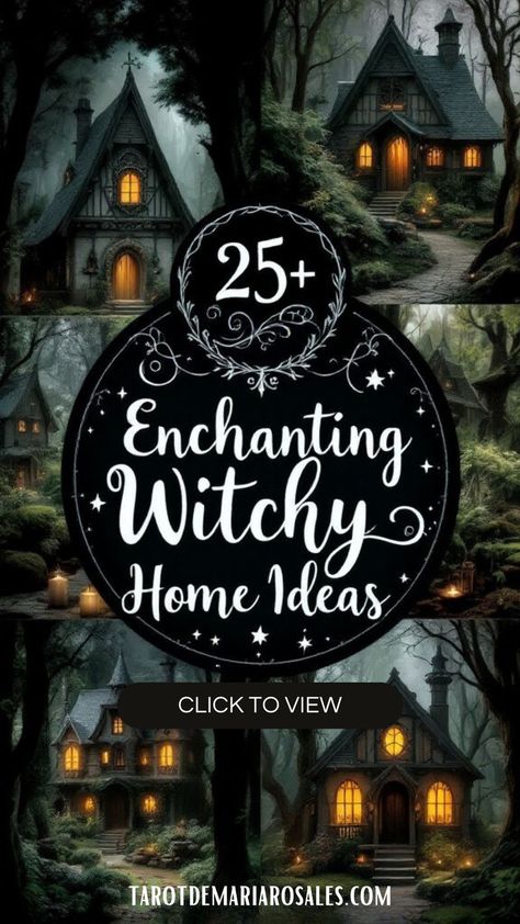 Transform your space into a mystical haven with these 25+ magical witchy home decor ideas! From crystal displays to enchanting moon phase wall art, find inspiration to add a touch of magic to every corner. Perfect for creating a cozy, witch-inspired atmosphere that radiates charm and mystery. 🌙🕯️ #WitchyDecor #HomeInspiration #MysticalMakeover Tasha Core, Witch Cottage Interior, Witch House Ideas, Witchy Bedroom Ideas, Cozy Witch, Witchy Bedroom, Mystical Decor, Crystal Room Decor, Witchy Cottage