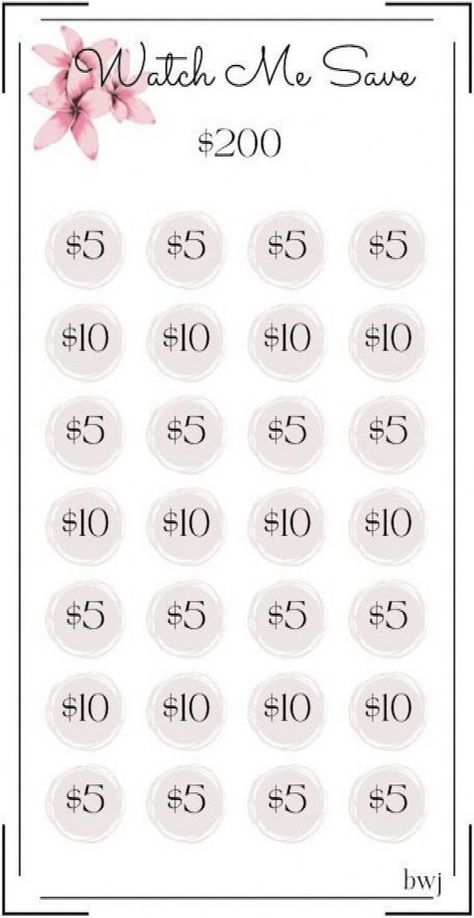 Watch Me Save Savings Challenge. This challenge was created for a low budget or any budget who just want to save extra money for whatever. Check off the dollar amount that you're going to save as you cash stuff your envelope. When completed you will have saved $200! Enjoy! Printing Information: *Digital Download *This is printed on 8.5 x 1...#Freedom #to #Motivation #HomeTrends #Ideas #Achieve #Financial #Build #How #and #Saving #Inspo #Smart #Money #Strategies #CreativeIdeas #Wealth #Trends Money Saving Jar, Saving Money Chart, Savings Chart, 200 Dollars, Money Chart, Money Saving Methods, Money Saving Techniques, Savings Jar, Savings Strategy