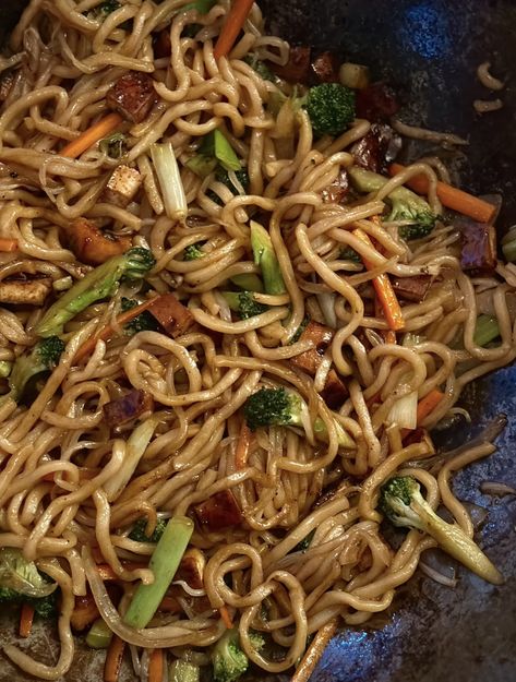 Noodle Veggie Stir Fry, Korean Veggies, Longevity Noodles, Pan Fried Noodles, Pressed Sandwich, Grilled Artichoke, Dark Soy Sauce, Vegetable Noodles, Fried Noodles