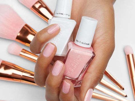 I've Finally Found A Nail Polish That Lasts Longer Than A Few Days | No salon visit required. Nail 2023, Soft Pink Nails, Popular Nail Colors, Essie Gel Couture, Gel Couture, Essie Gel, Simple Nail Art Designs, Popular Nails, Design Nail