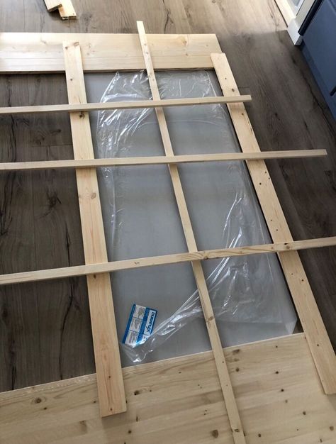 Barn Doors With Glass Panels, Plexiglass Door, Frosted Plexiglass, Glass Pane Door, Diy Beadboard, Bathroom Barn Door, Office Doors, Solar Lights Diy, Run In Shed