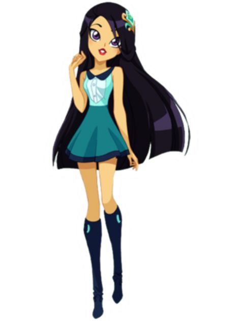 Lyna Lolirock, Lolirock Lyna, Pastel Green Hair, Brave Princess, Two Princess, Colored Boots, Barbie Princess, Purple Eyes, Lucky Star