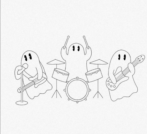 Minimalist Tattoo For Trio, Ghost Sibling Tattoos, Ghost Trio Tattoo, Matching Ghost Tattoos Trio, Three Ghosts Tattoo, Triple Friendship Tattoos, Triple Tattoo Friends, Triple Matching Tattoos, Ghost Matching Tattoos