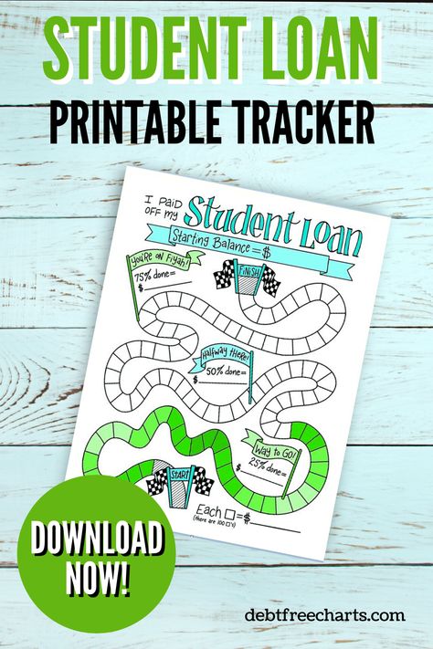 Track paying off your student loan debt with this FREE printable tracker. Make paying off debt fun and motivating with visual payoff progress. Free Printable Tracker, Debt Snowball Printable, Credit Card Tracker, Budget Binder Printables, Sallie Mae, Savings Chart, Loan Payoff, Printable Tracker, Debt Payoff Printables