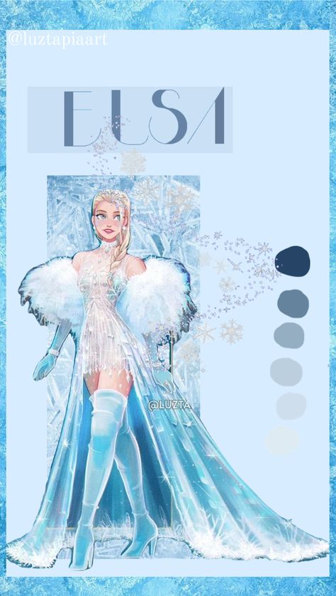 @luztapiaart #luztapiaart #princess #elsa #metgala Elsa Dress Inspired, Elsa Inspired Outfit Women, Elsa Dress Drawing, Elsa In Modern Clothes, Frozen Inspired Outfits, Elsa Dress Fanart, Elsa Outfit, Frozen Dress, Frozen Art