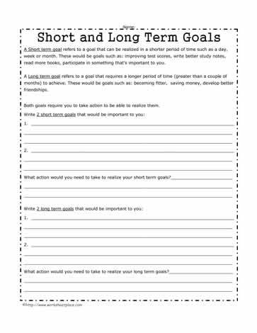 Short or Long Term Goals Short Term And Long Term Goals Worksheet, Goal Worksheet, Smart Goals Worksheet, Sign In Sheet Template, Goals Printable, Smart Goal Setting, Goals Template, Goals Worksheet, Goal Setting Worksheet