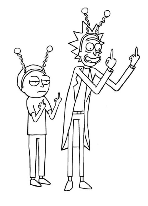 Rick And Morty Coloring Pages, Rick And Morty Coloring, Morty Drawing, Rick E Morty, Rick And Morty Tattoo, Rick And Morty Drawing, Rick And Morty Characters, Rick And, Coloring Pages Inspirational