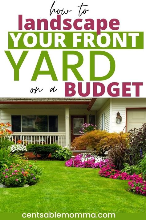 Simple Landscaping Front Yard Low Maintenance, Front Yard On A Budget, Yard On A Budget, Landscape Ideas Front Yard Curb Appeal, How To Landscape, Curb Appeal Landscape, Budget Landscaping, Garden Escape, Front Yards Curb Appeal