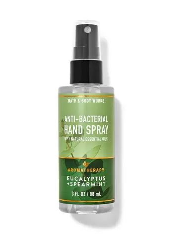 Eucalyptus Spearmint Hand Sanitizer Spray - Aromatherapy | Bath & Body Works Diy Eucalyptus, Bag Supplies, Hand Sanitizer Spray, Sanitizer Spray, Hand Spray, Makeup Advice, Bath And Body Work, Purse Essentials, Beauty Awards