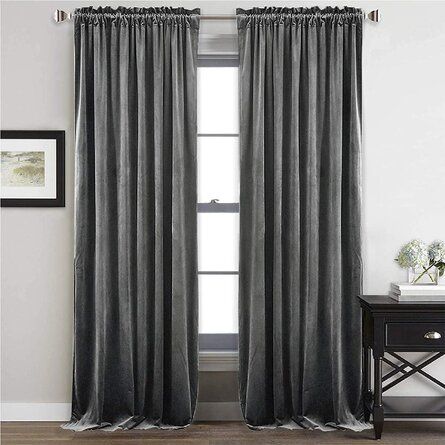 Gray Velvet Curtains, Grey Velvet Curtains, Insulated Window Treatments, Sliding Door Panels, Charcoal Curtains, Velvet Drapes, Buy Curtains, Long Curtains, Insulated Curtains