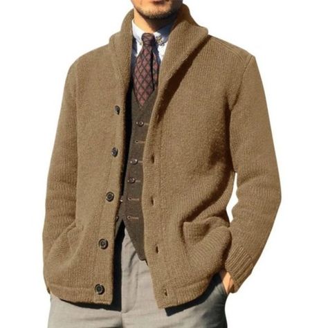 80% Acrylic, 20% Cotton Featurescasual Cardigan Sweaters For Men, Shawl Collar, Chunky Warm, Long Sleeve, Button Down Design, Cable Knitted, Regular Fit, Long Sleeve, Solid Color, Twist Knitted, Basic Fall Winter Open Front, Soft Comfy Sweater Jackets Keeps You Warm And Comfort. Mutiple Colors To Choose, Super Soft, Stretchy, Durable Fabric, Comfortable, Breathable, Skin-Friendly, No Pilling, Good Skin Feeling, Comfy To Touch And Wear. This Stylish Shawl Collar Cardigans Can Be Paired With Your Laundry Guide, Mens Cardigan Sweater, New Sweater, Long Sleeve Knitted Cardigan, Classic Cardigan, Winter Cardigan, Collar Cardigan, Comfortable Design, Mens Cardigan